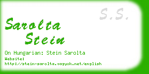 sarolta stein business card